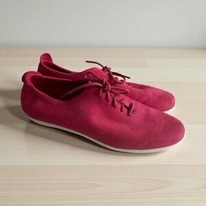 ARCHE Red Sueded Leather Lace Up Sneakers Size 40 / US 10